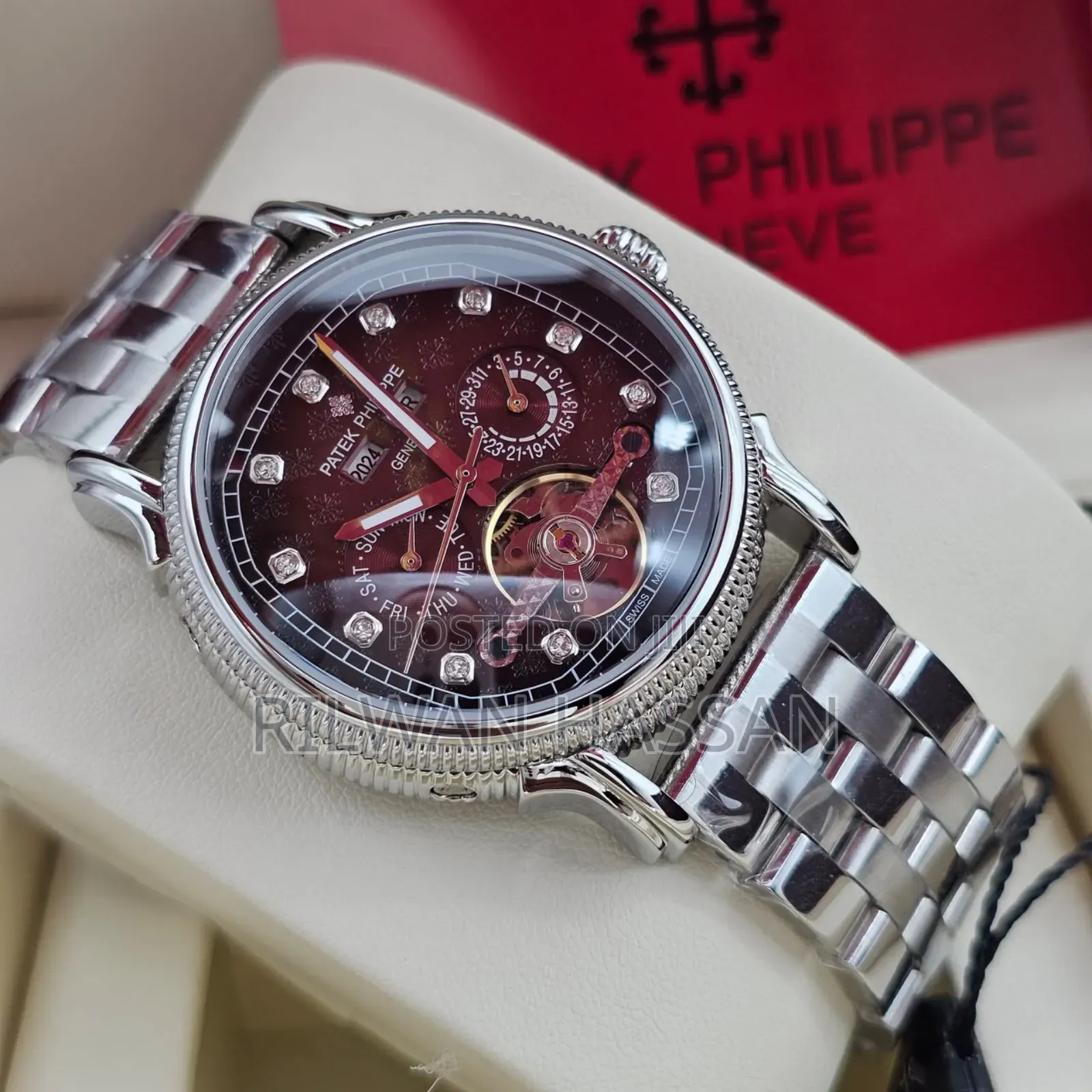 Patek Philippe Geneve Automatic Chain Wrist Watch