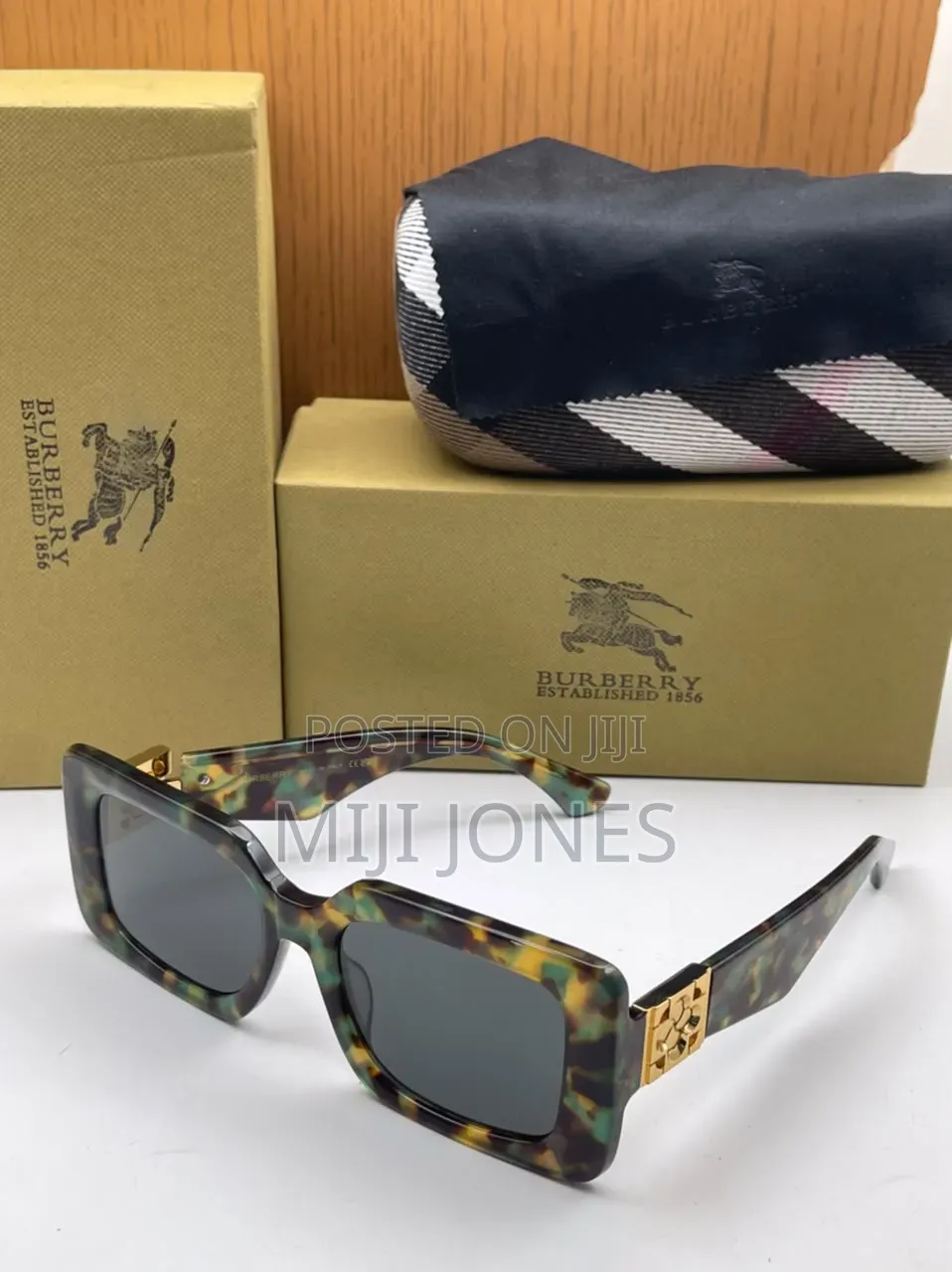 Burberry Inspired Wide Frame Sunglasses