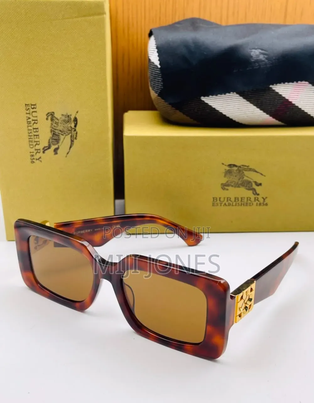 Burberry Inspired Wide Frame Sunglasses