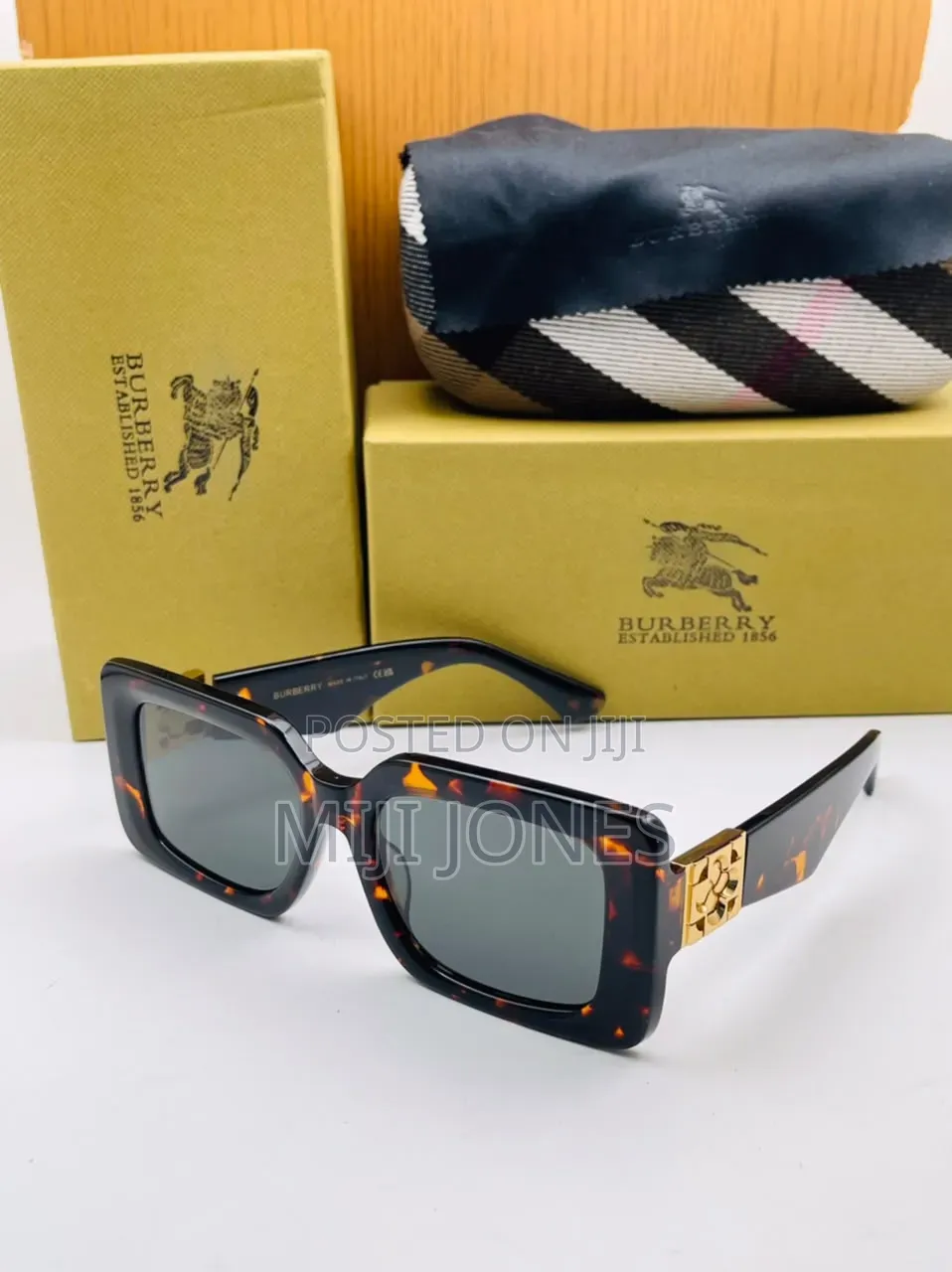 Burberry Inspired Wide Frame Sunglasses