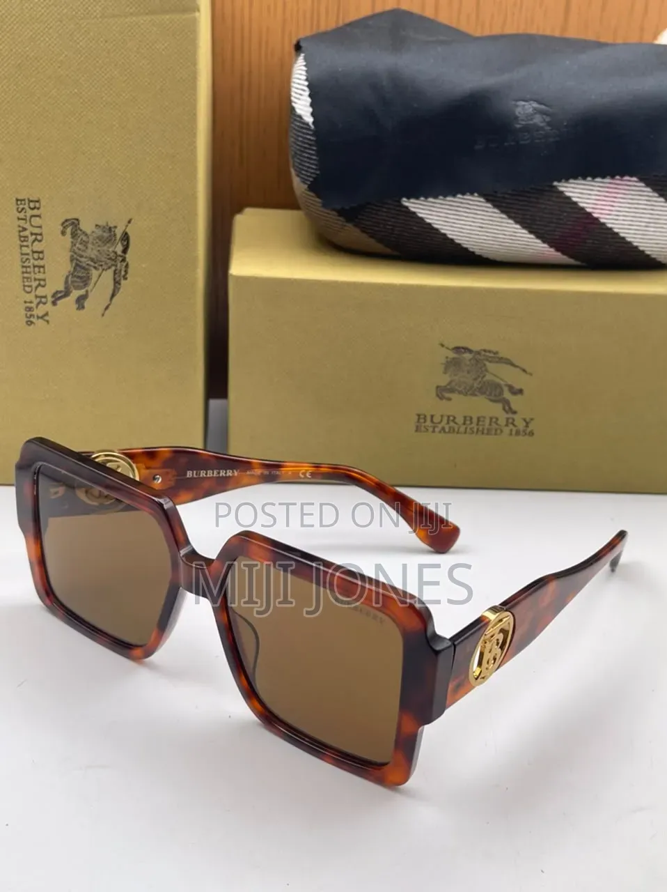 Burberry Inspired Wide Frame Sunglasses