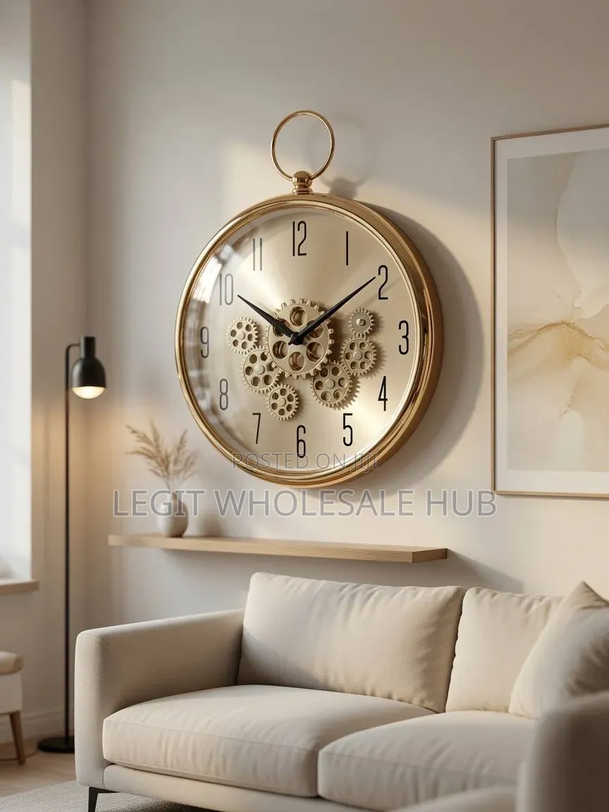 Quality Gear Wall Clock (35X43X9cm)