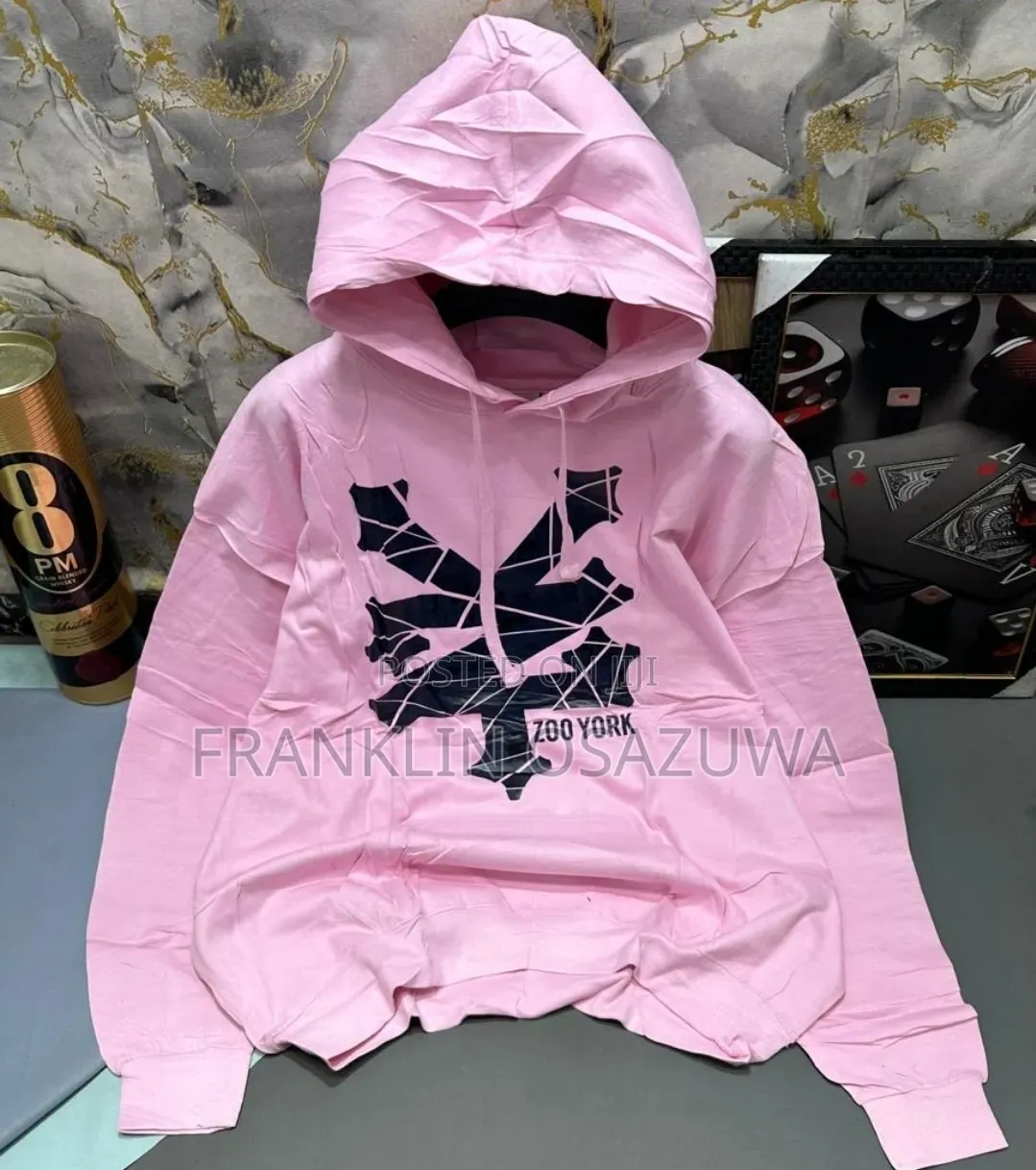 Zoo York Premium Graphic Hoodie for Men – Pink | Soft Cotton