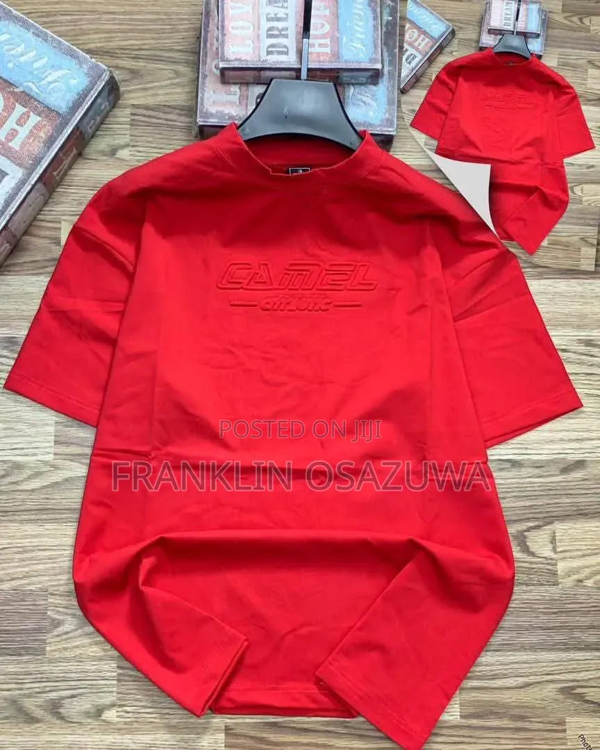 Premium Embossed Men's Round Neck T-Shirt – Available in Multiple