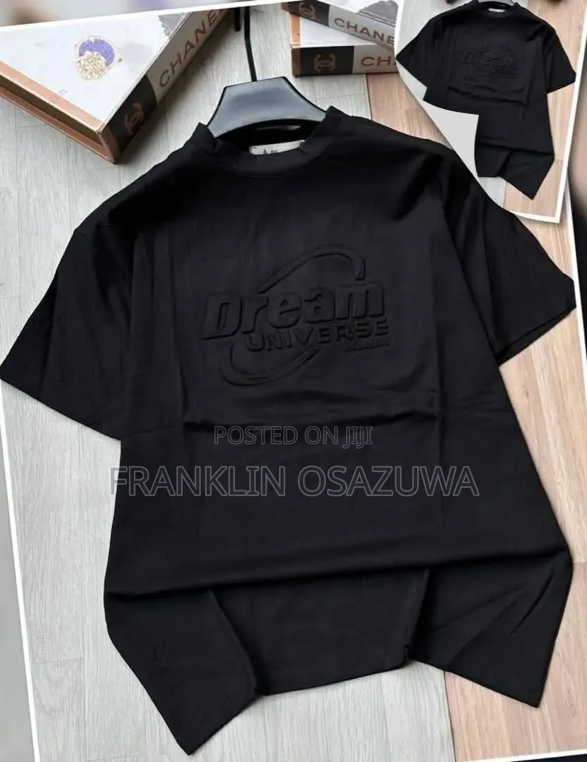 Premium Embossed Round Neck T-Shirt for Men – Available in Multiple