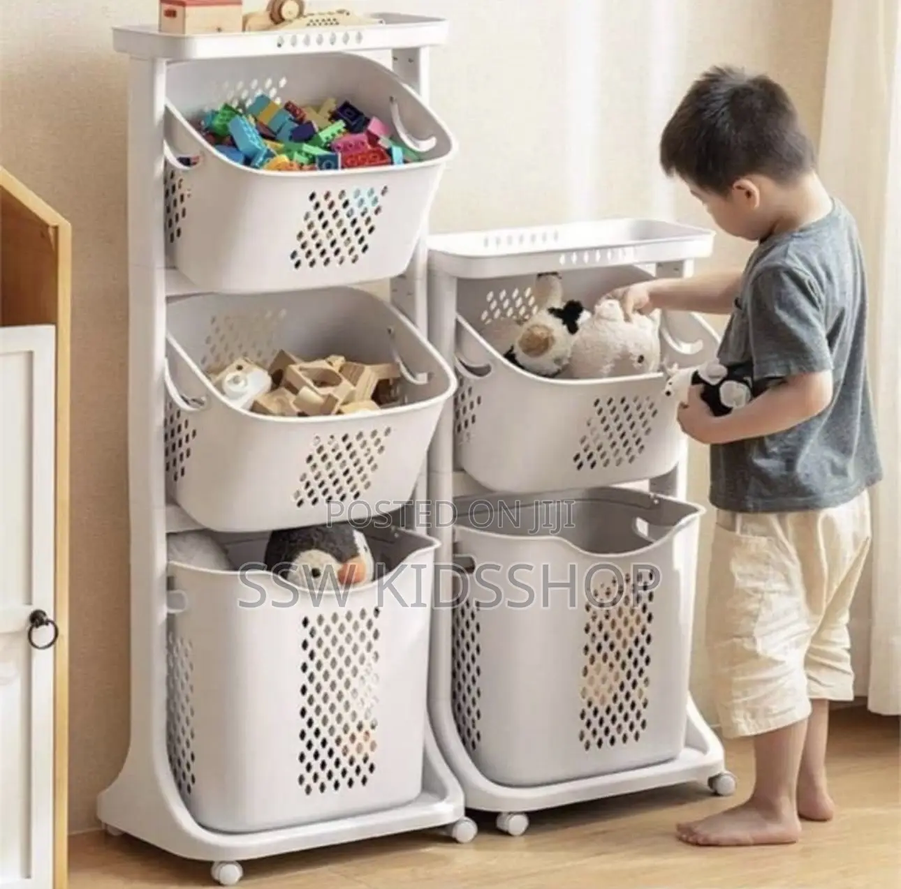 Kids Toy Storage Organizer With 3 Removable Baskets | Playroom