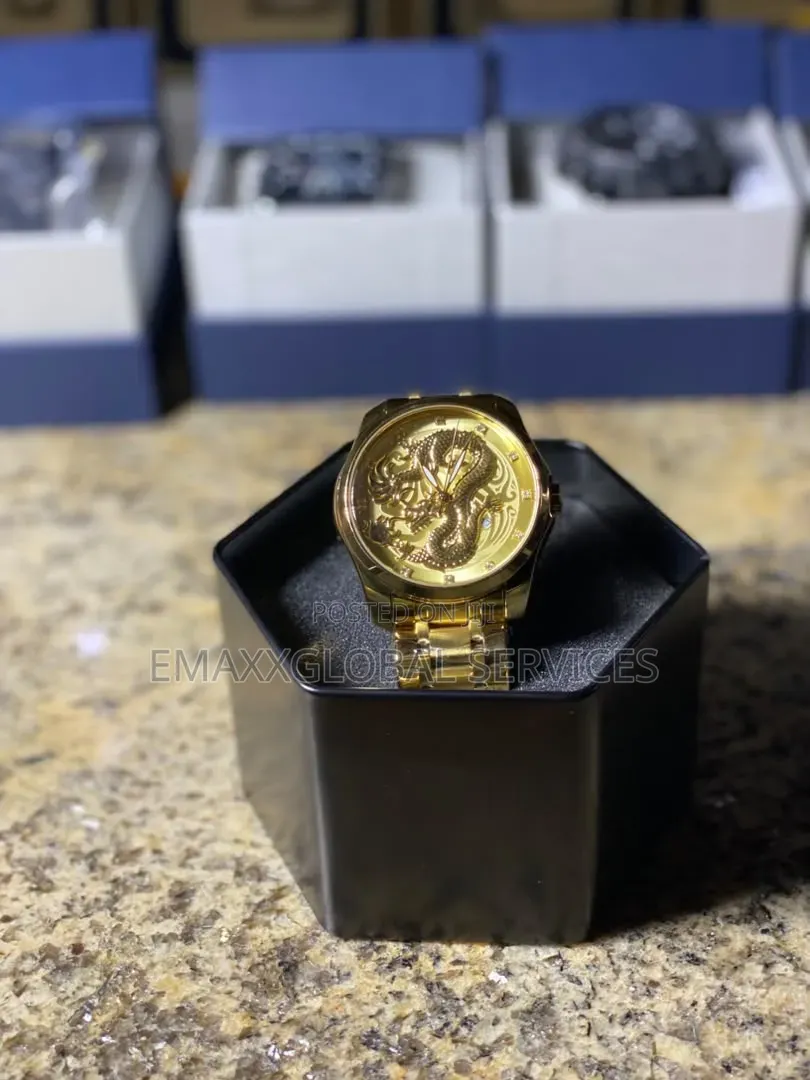 Dragon Gold Waterproof Watch
