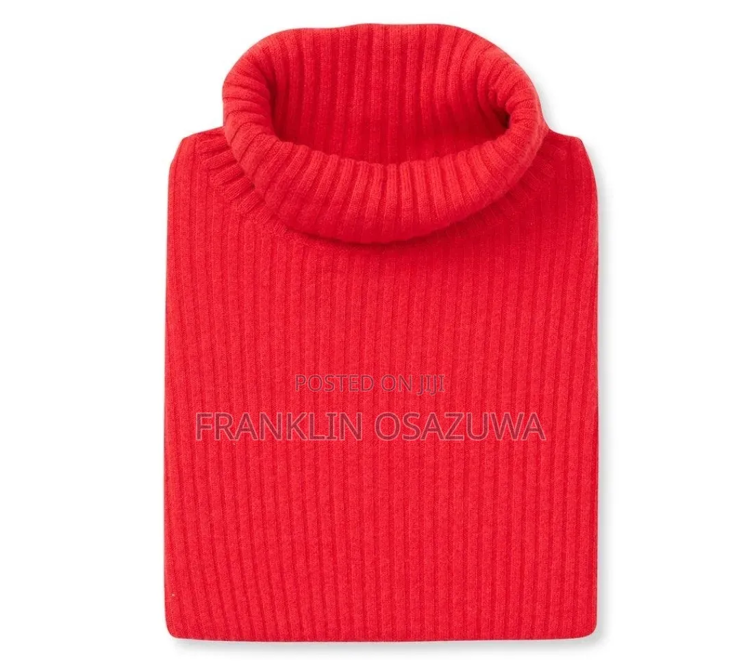 Men's Ribbed Turtleneck Knit Sweater – Long Sleeve Pullover