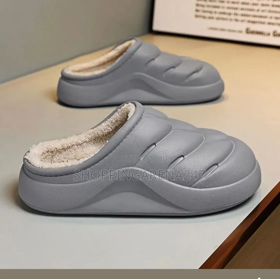 Light-Weight Fur Soft Unisex Clogs for Outdoor/Indoor- Grey