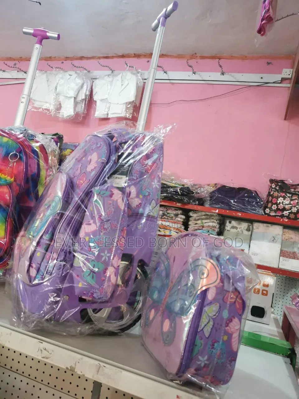 Different Sizes Tie-Dye Wheeled Backpack Set Students
