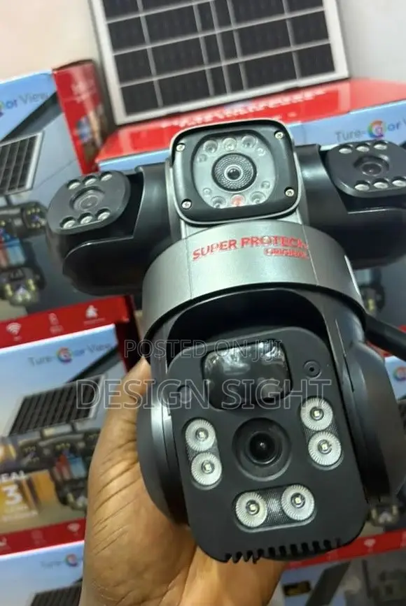 CCTV 3 Lens Wifi Full HD Intelligent Wireless Solar Powered CCTVS Sec