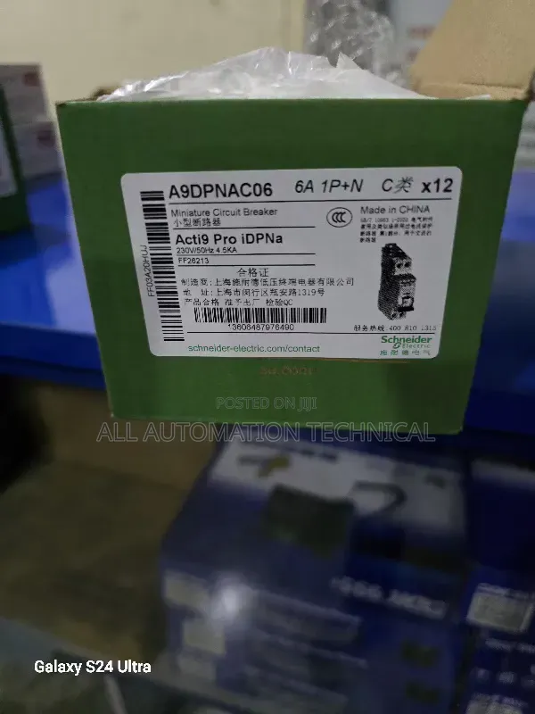 Schneider Circuit Breaker MCB Acti9 Pro 230V 1P+N 6A | A9DPNAC06.
