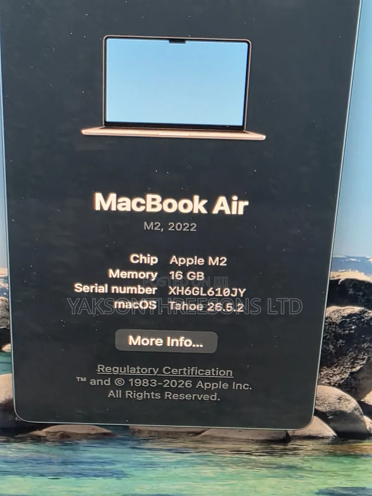 Laptop Apple MacBook Air 2022 M2 16GB Apple M2 SSD 512GB