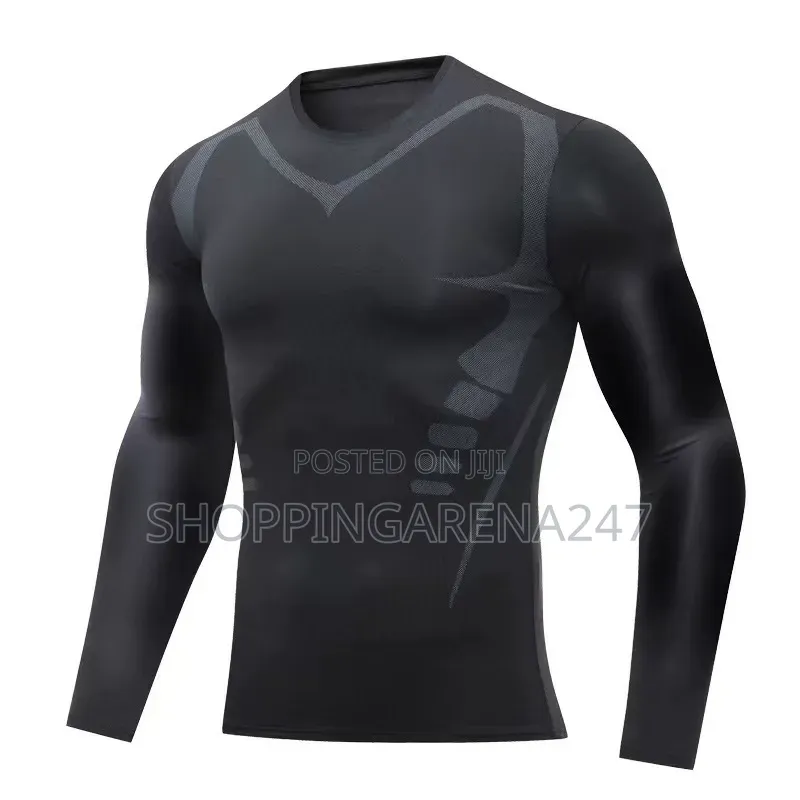Athletic Gym Workout Compression Long Sleeved Shirt