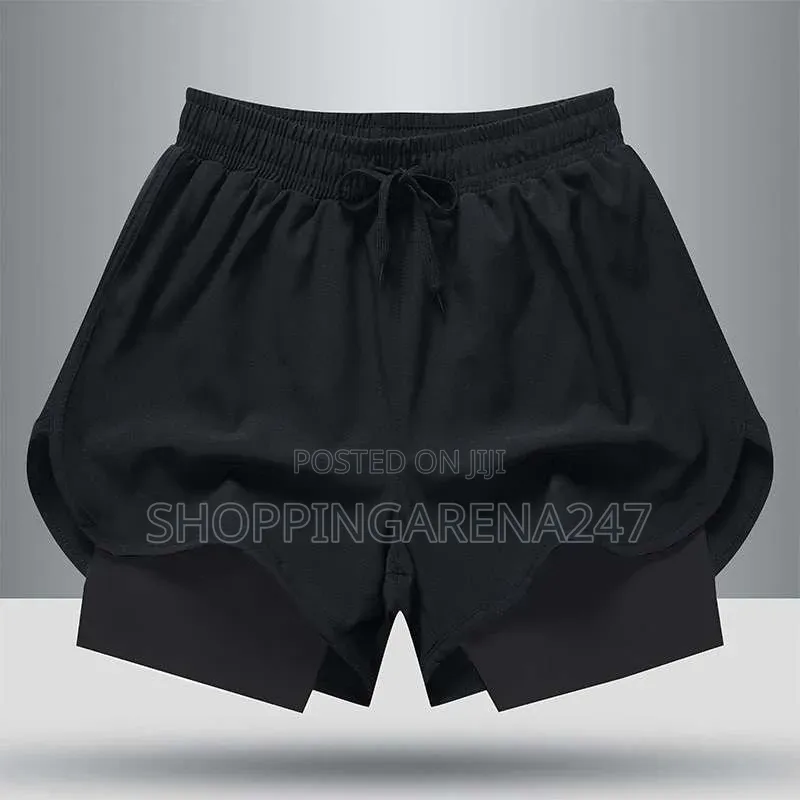 Athletic Gym Workout Short- Black