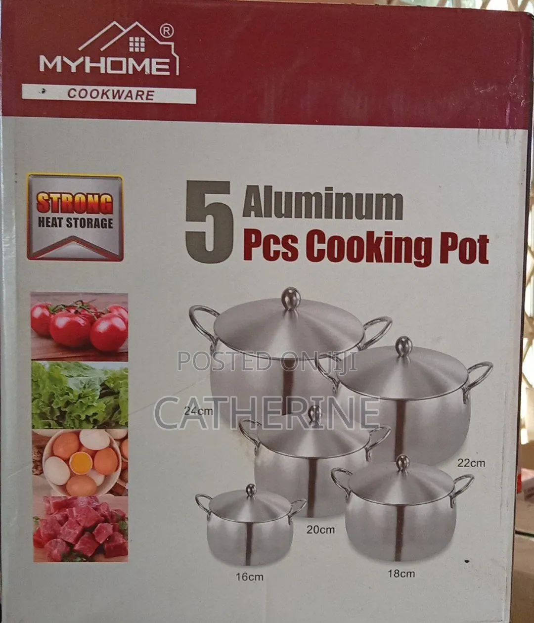 MyHome 5-Piece Aluminum Cookware Set With Lids