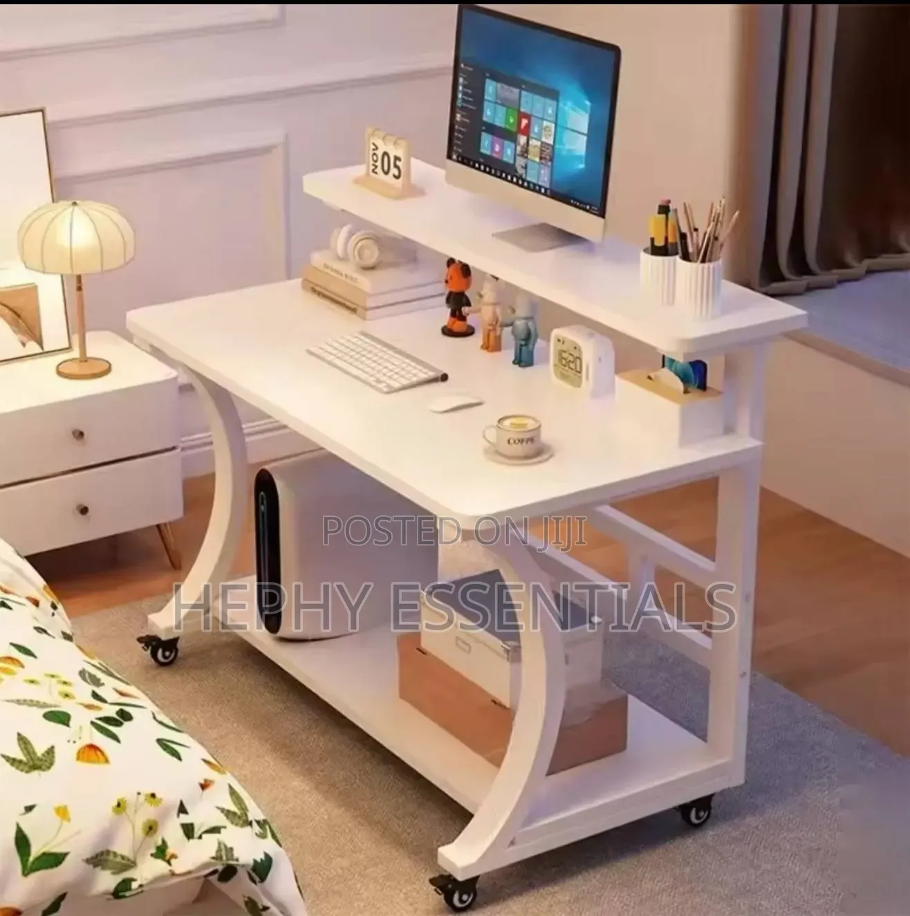 Desk Desktop Small Household Mini Mobile Bedside Table Size 80cm