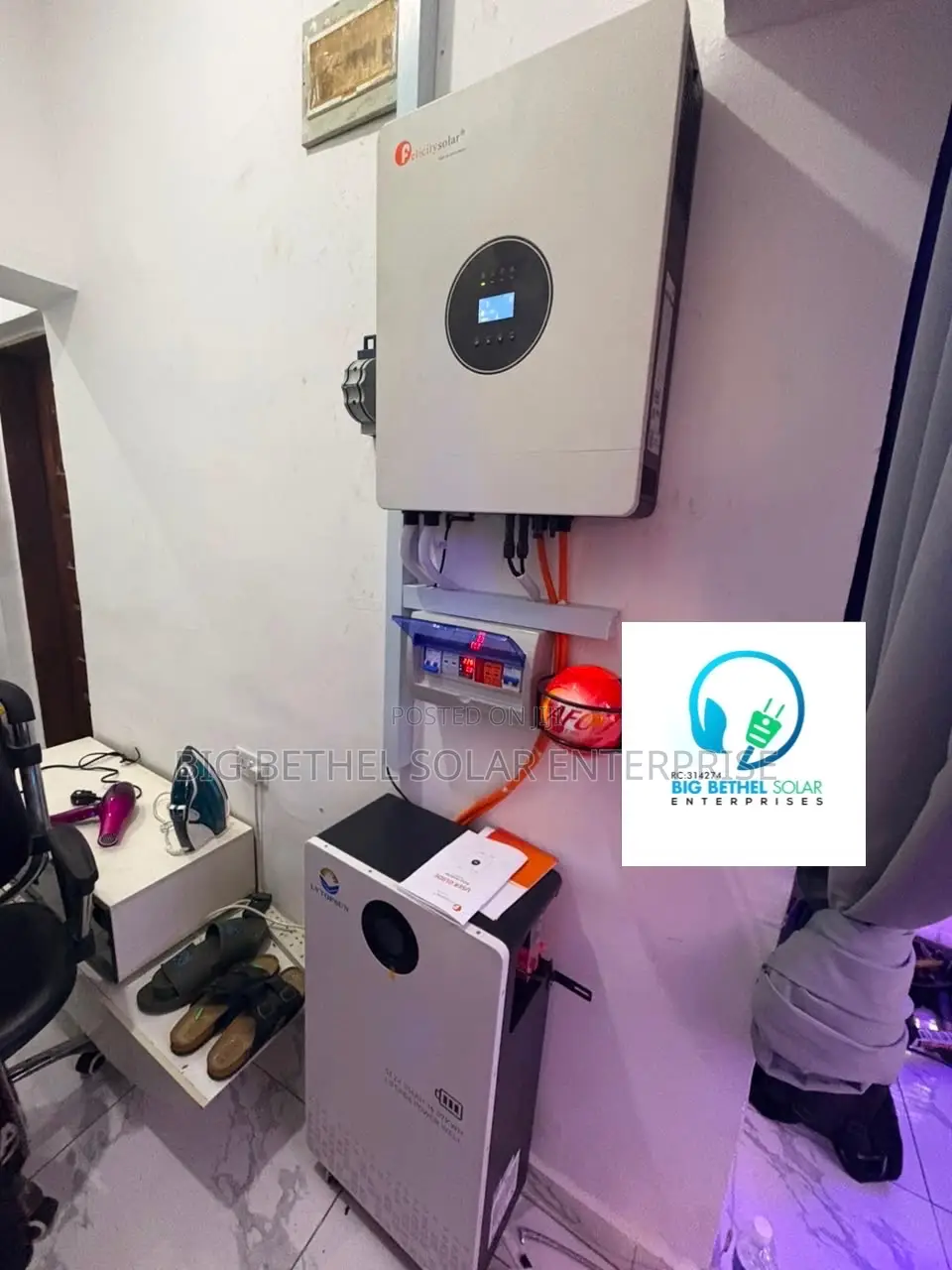 15kwh/8kva Inverter System With 12unit of 615w Panels