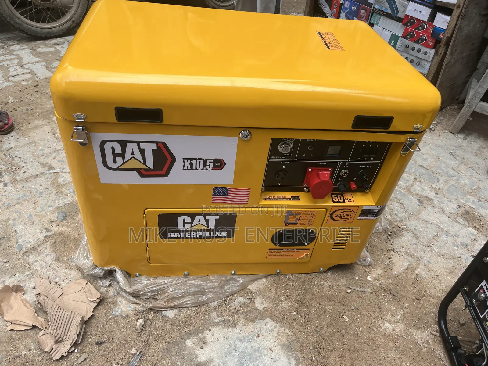 Cat 10KVA Diesel Soundproof 3 Phase Generator. Copper