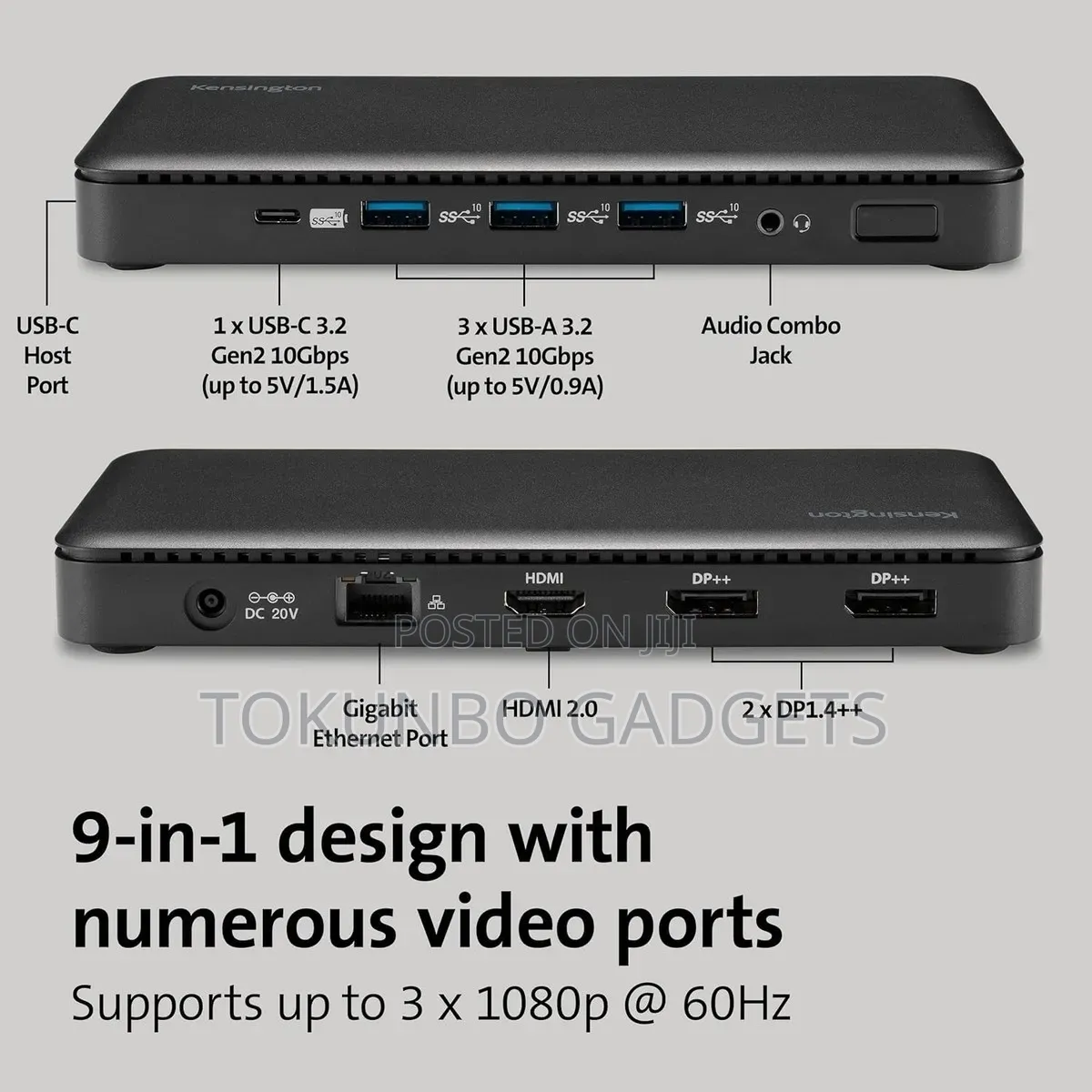 Kensington USB-C 10Gbps Triple Video Driverless Docking Station