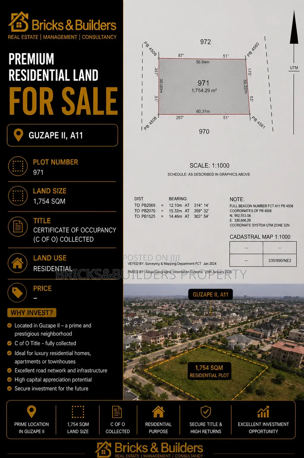 1754sqm Residential Land With C of O at Guzape II Abuja