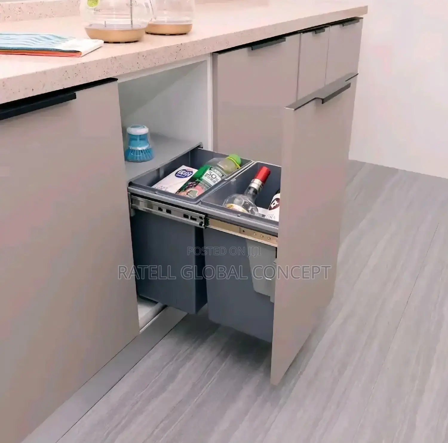 Kitchen Cabinet Double Pull Out Waste Bin