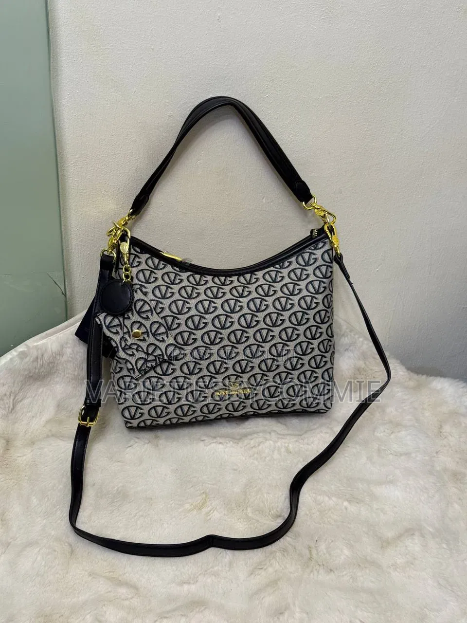 Giovanni Valentino Signature Monogram Charm-Embellished Bag
