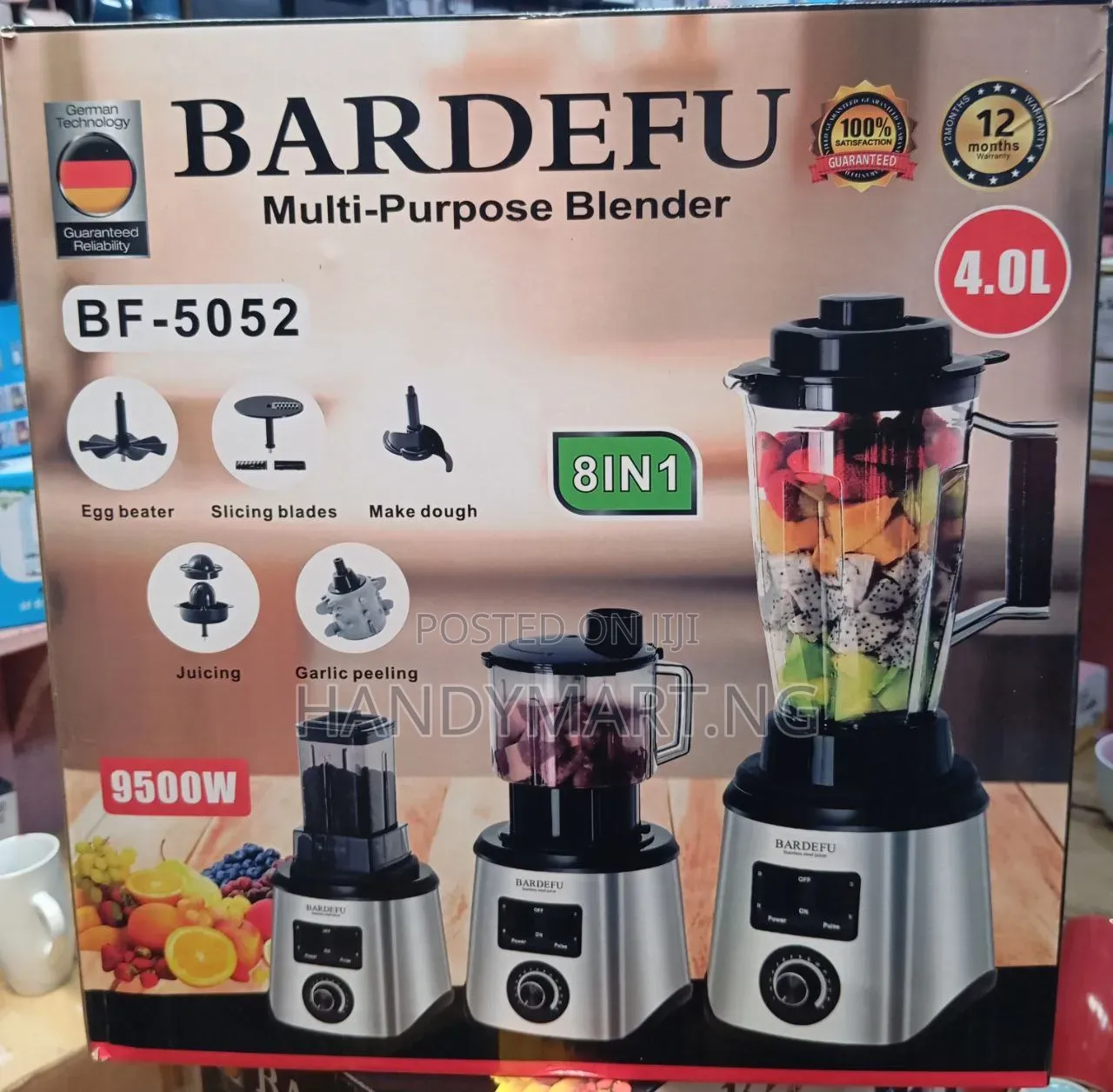 Original German Bardefu Commercial 8-in-1 Blender 40% OFF