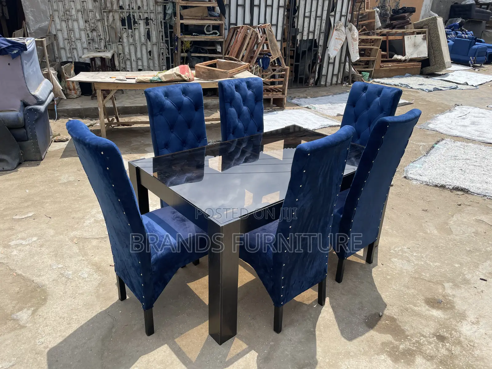 Quality Set of 6 Seater Dining Chairs With Glass Top