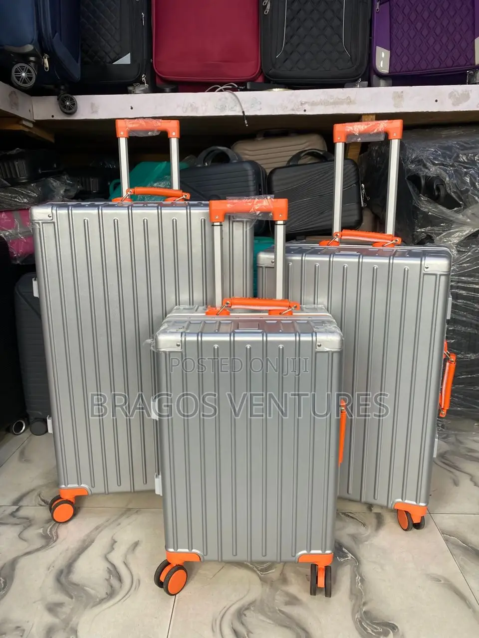 Set of 3pcs Orange Handle Boxes
