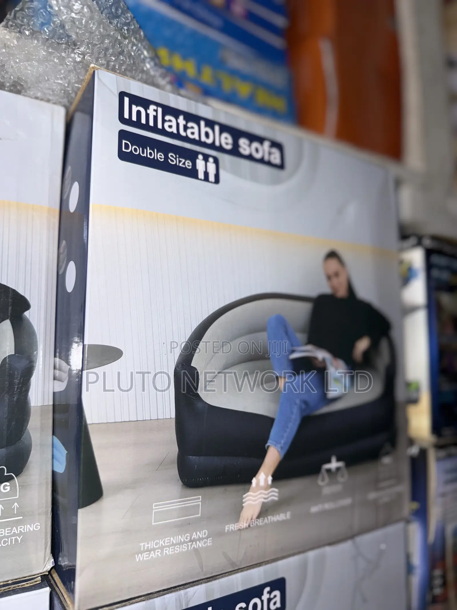 Inflatable Double Sofa Lounge Chair Electric Pump 
