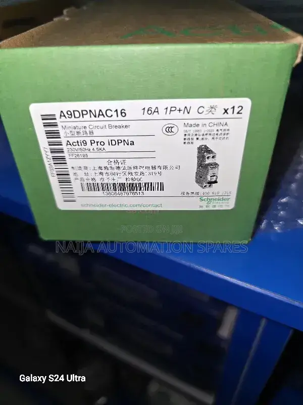 Schneider Circuit Breaker MCB Acti9 Pro 230V 1P+N 16A | A9DPNAC16