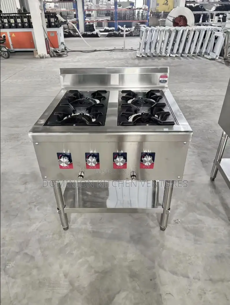 4 Burners Industrial Gas Cooker Without Oven