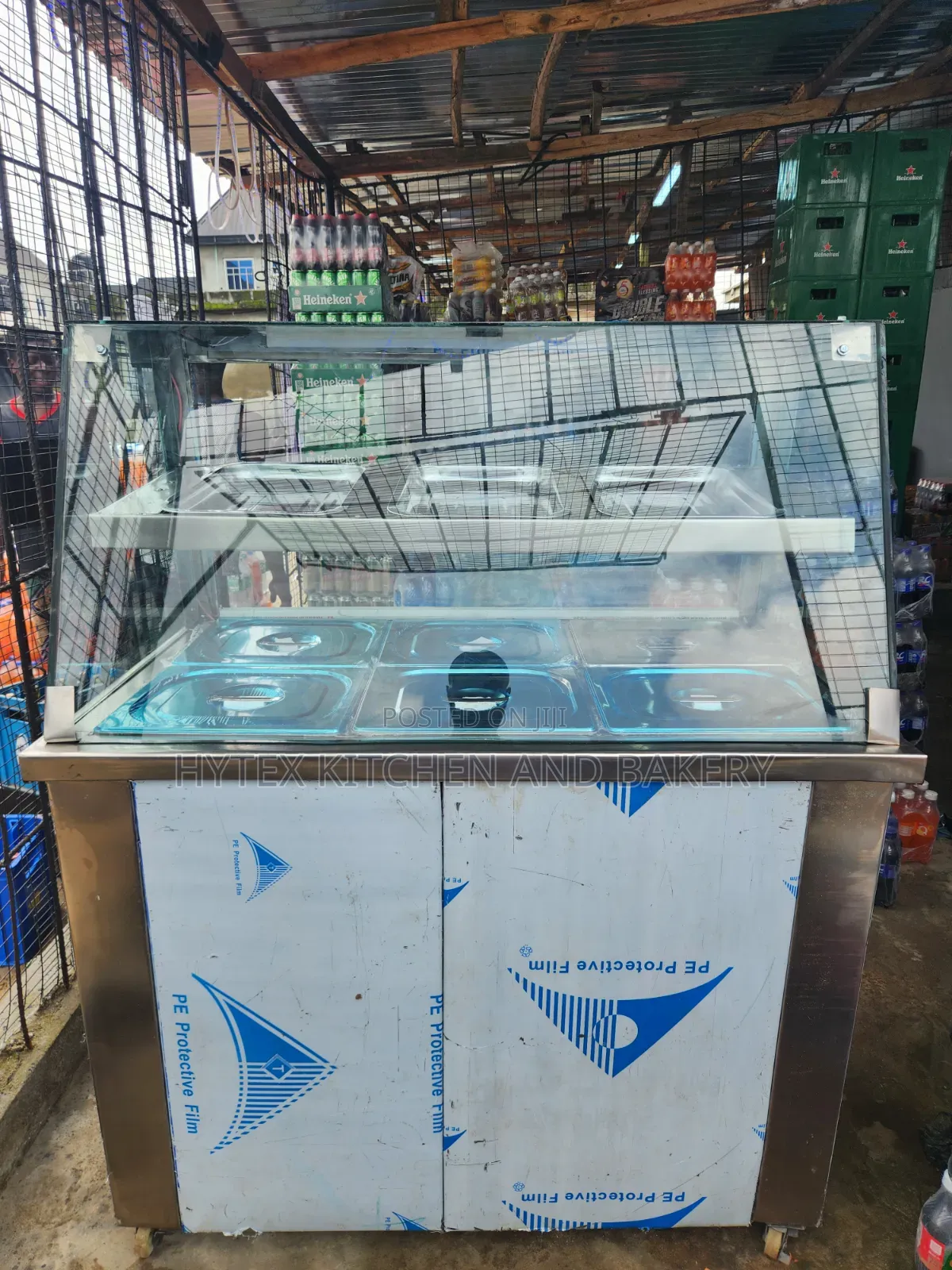3plate Up and Down Electric and Gas Food Display Warmer With Cabinet