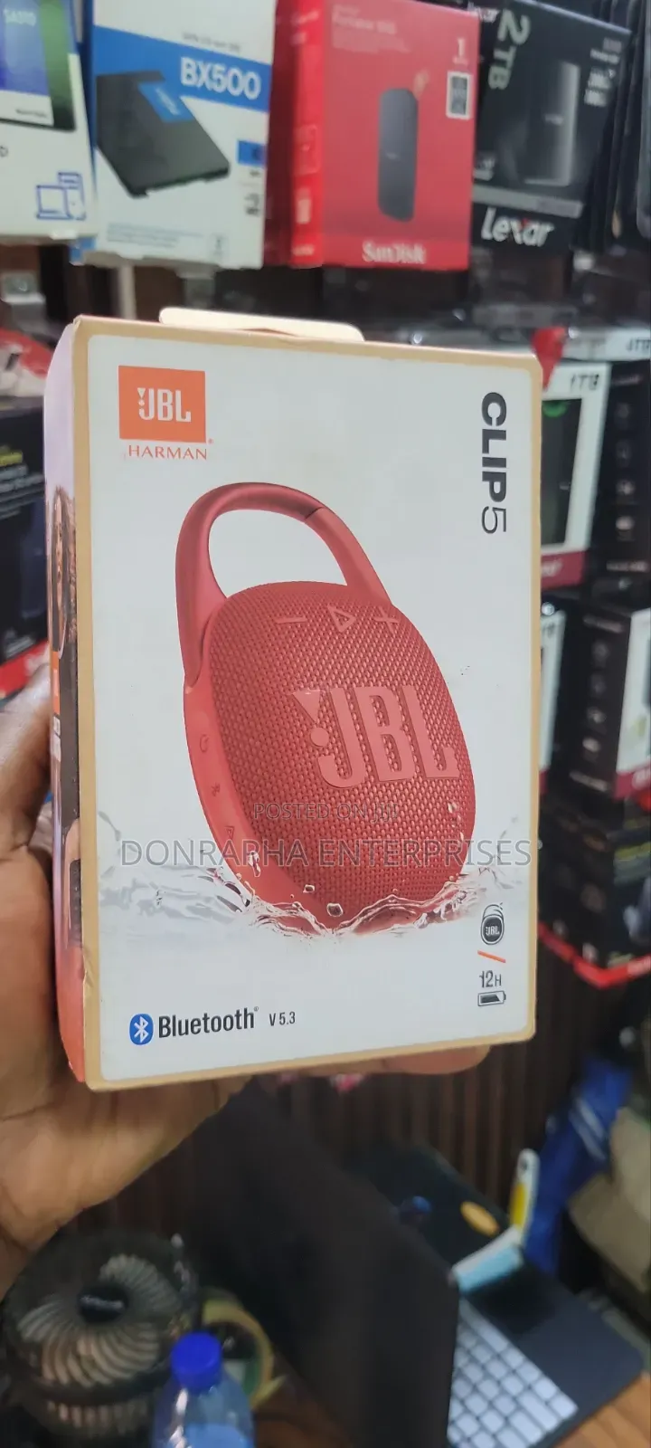 Original JBL Clip 5 Portable Bluetooth Speaker – Waterproof IP67