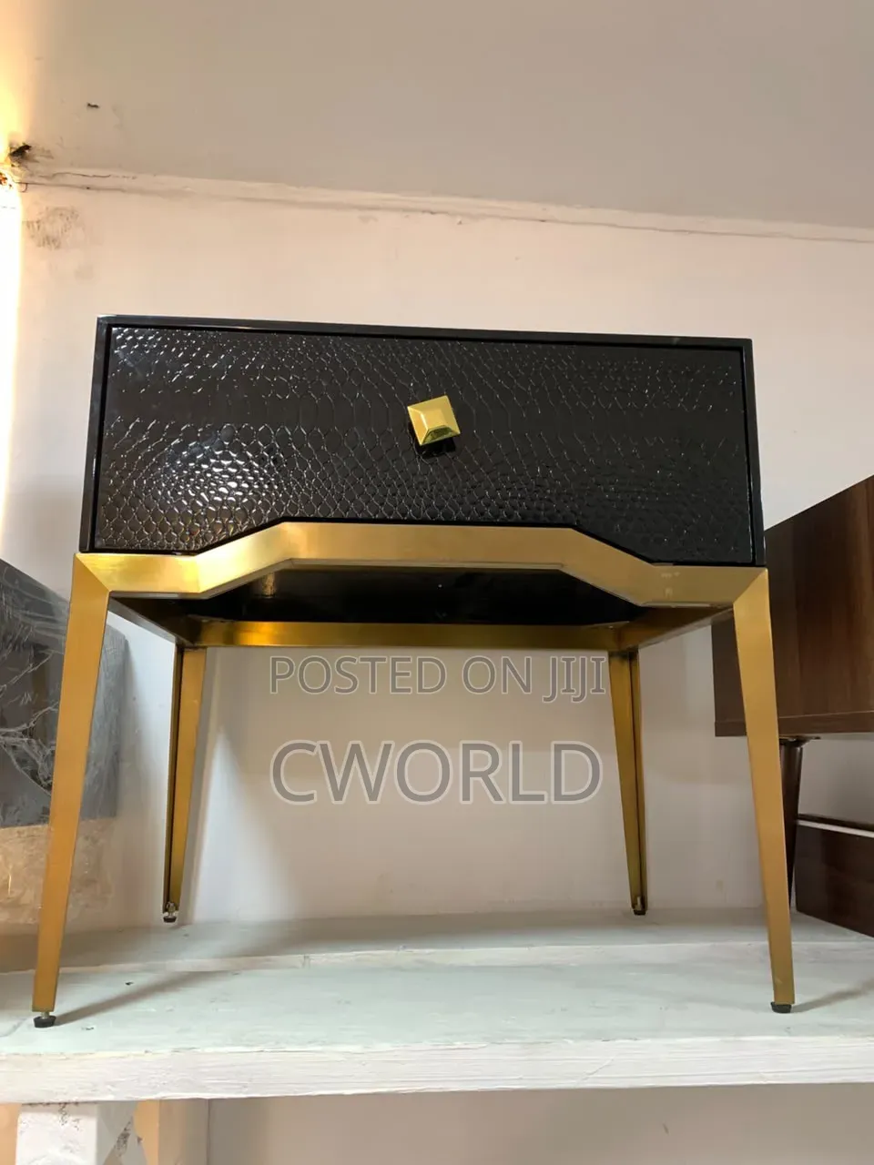 Black Gold Accent Table