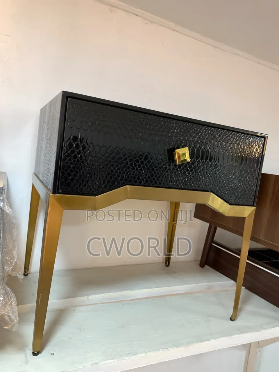Black Gold Accent Table