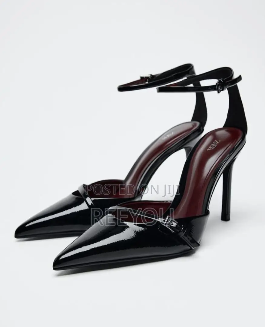 Zara Pointed Toe Ankle Strap Heels