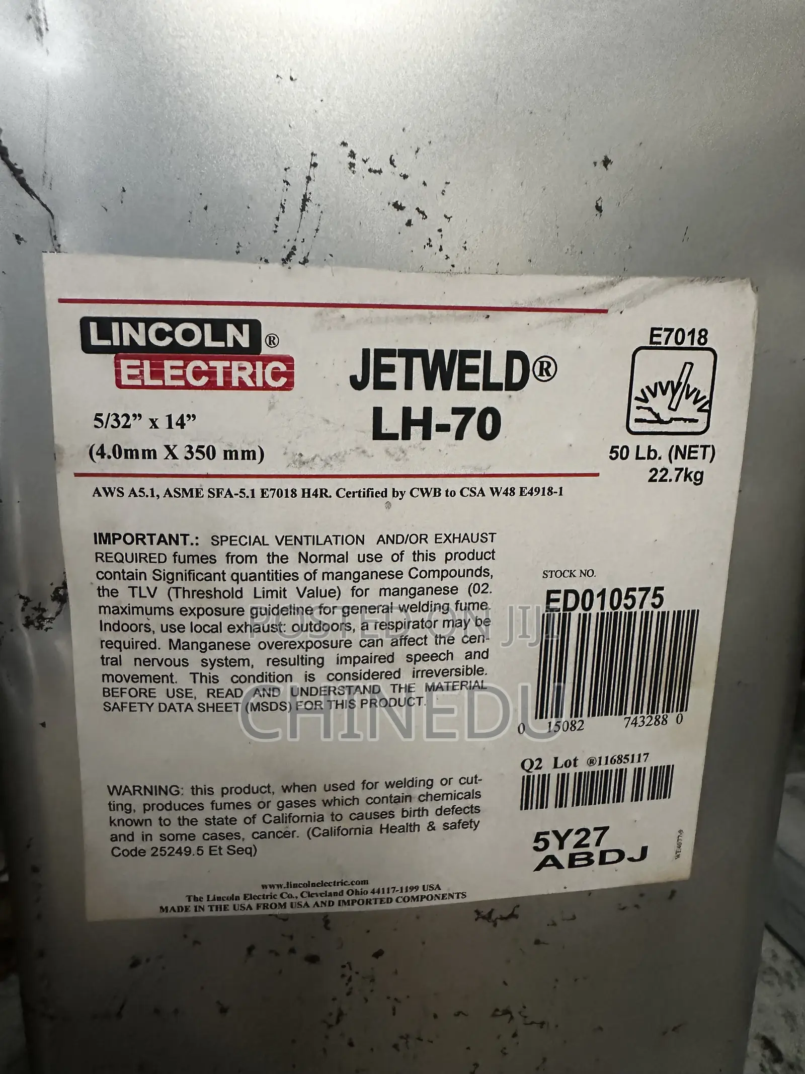 Lincoln Electric JETWELD LH-70 Welding Electrodes 4.0mm