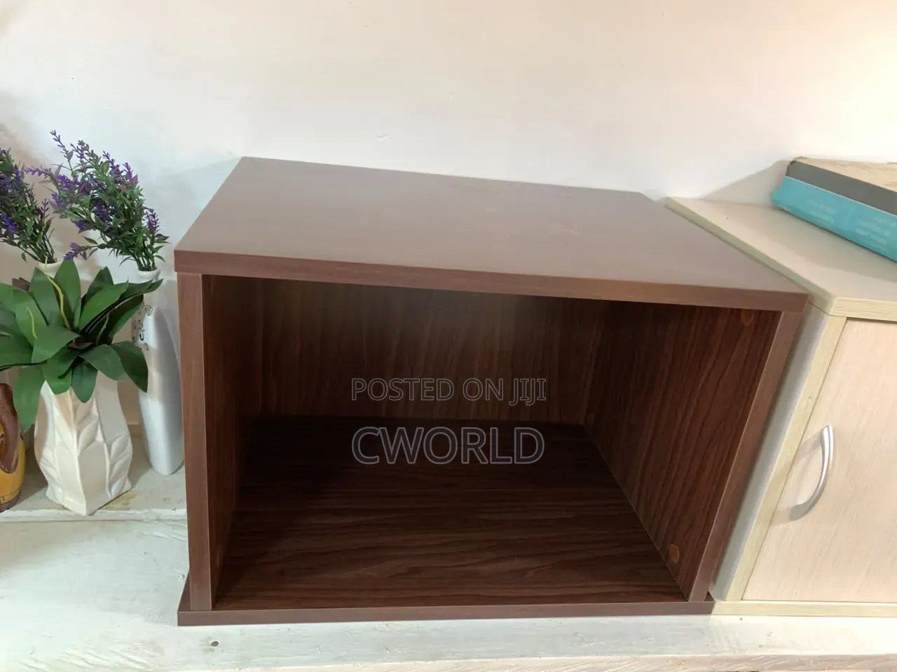 Walnut Open Storage Cube