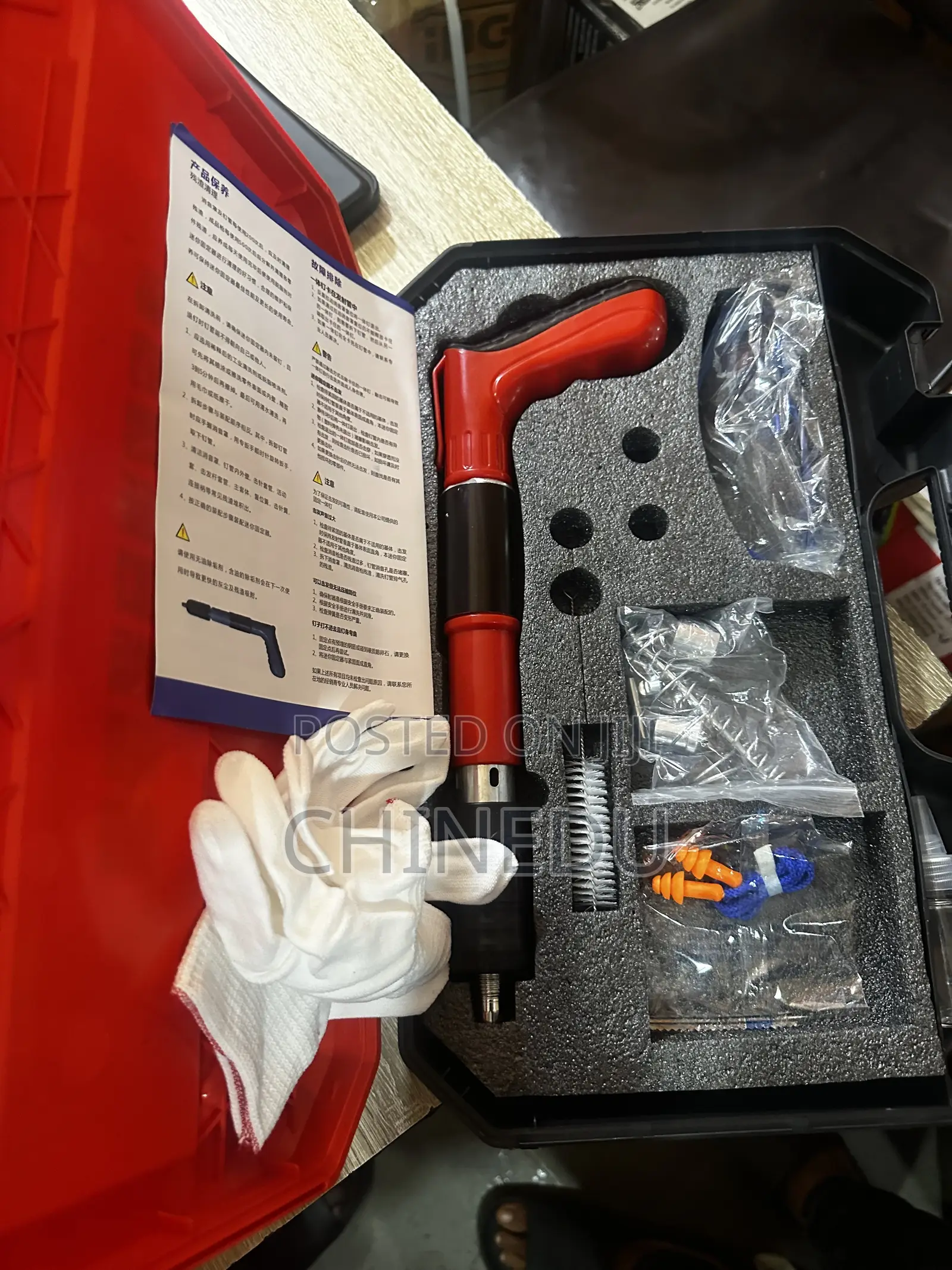 Powder-Actuated Nail Gun Kit / Concrete Nailer Tool