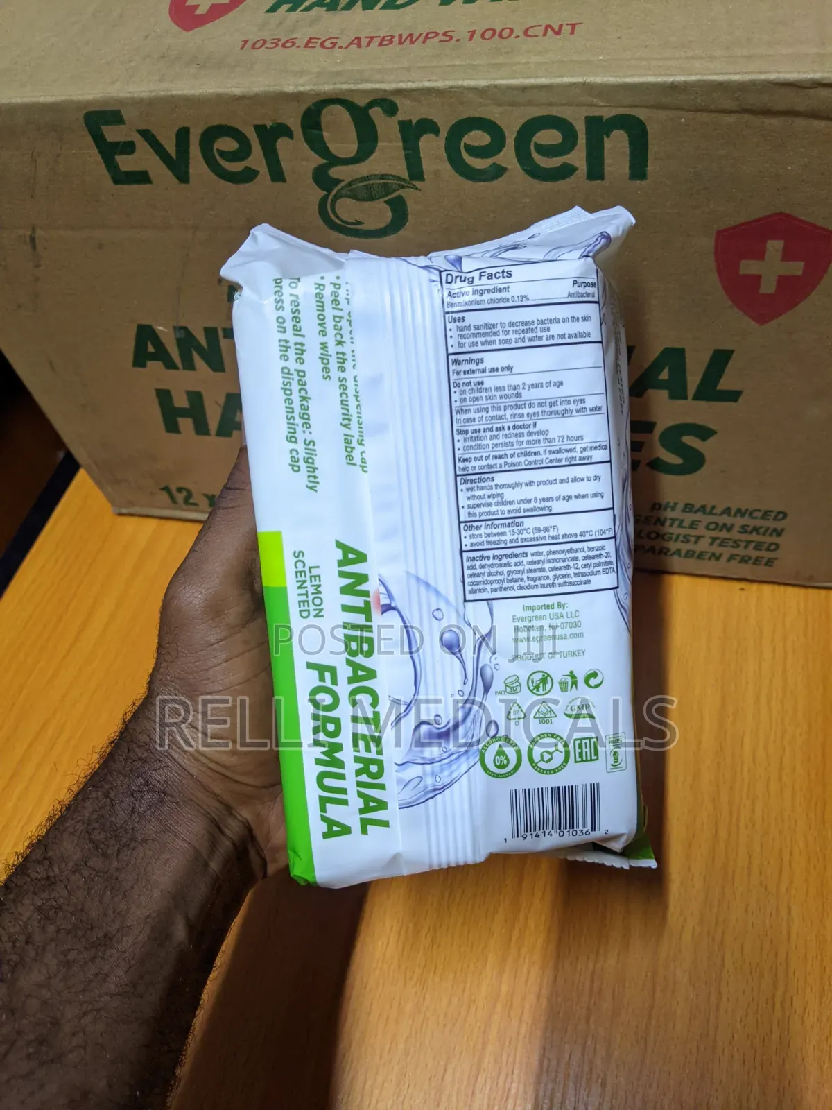 Evergreen Antibacterial Hand Wipes 