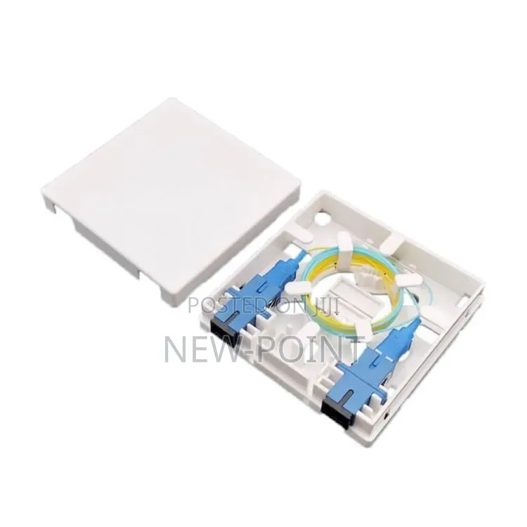 2 Port FTTH Fiber Optic Terminal Box – SC Wall Mount Fiber Outlet Box