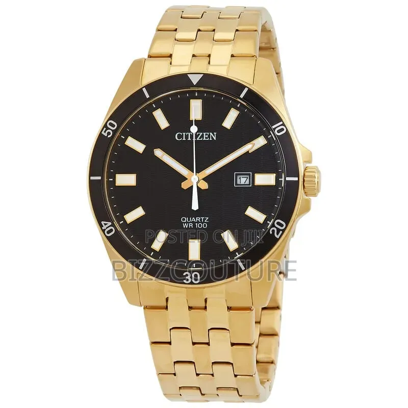 ORIGINAL Citizen Gold Black Dial Men's Watch100% AUTHENTIC GUARANTEED