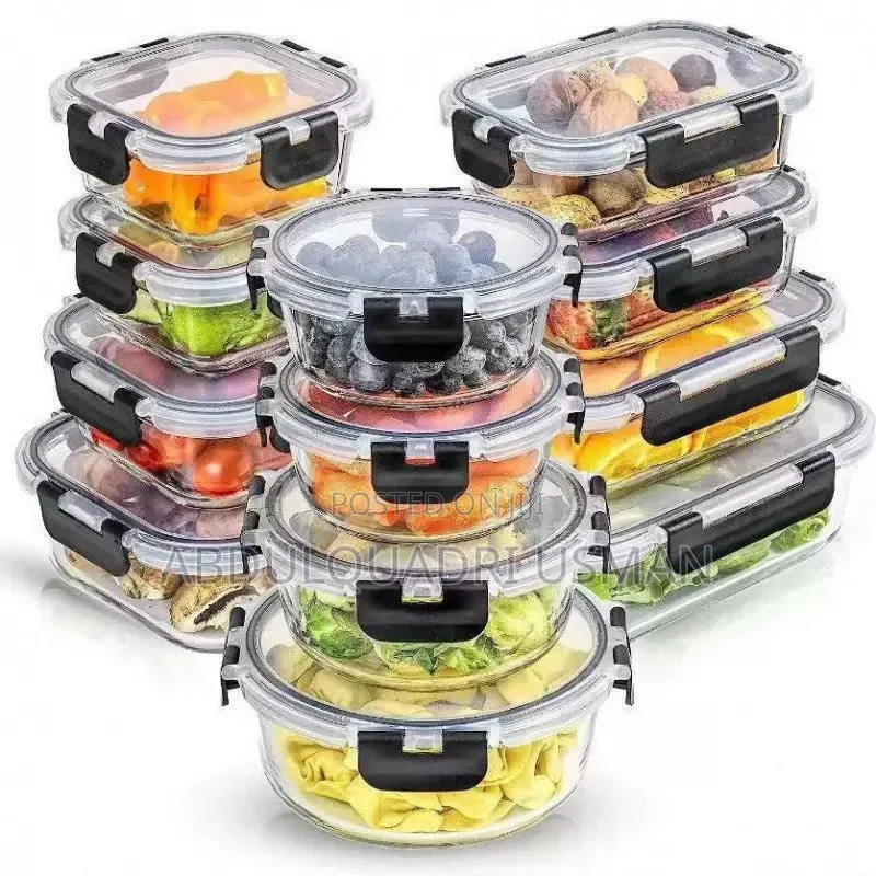 12pcs Food Glass Storage Bowl Containers