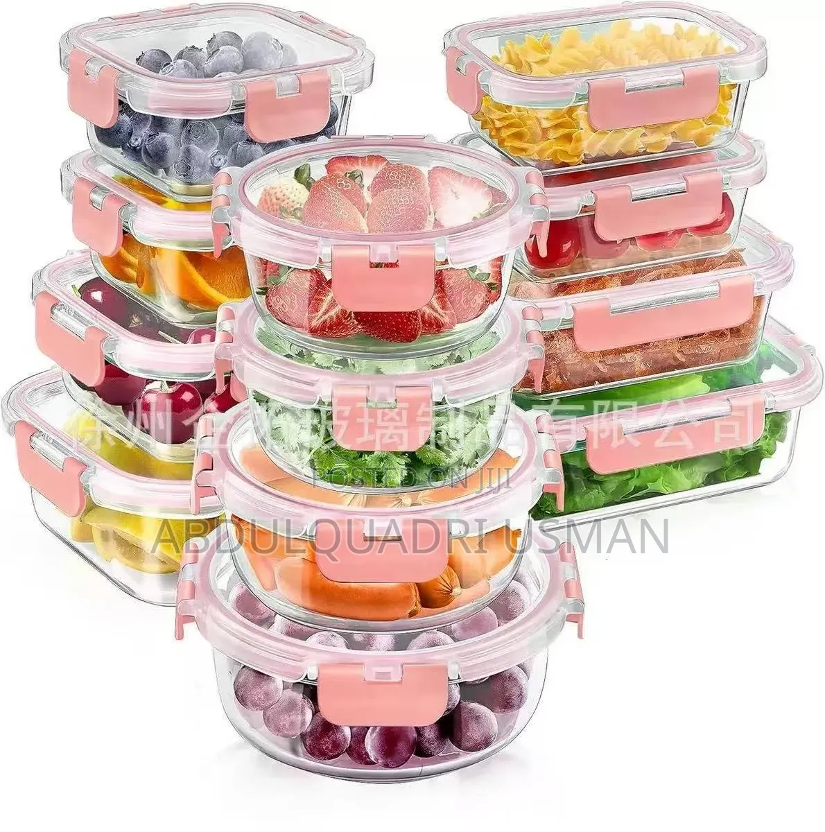 12pcs Food Glass Storage Bowl Containers