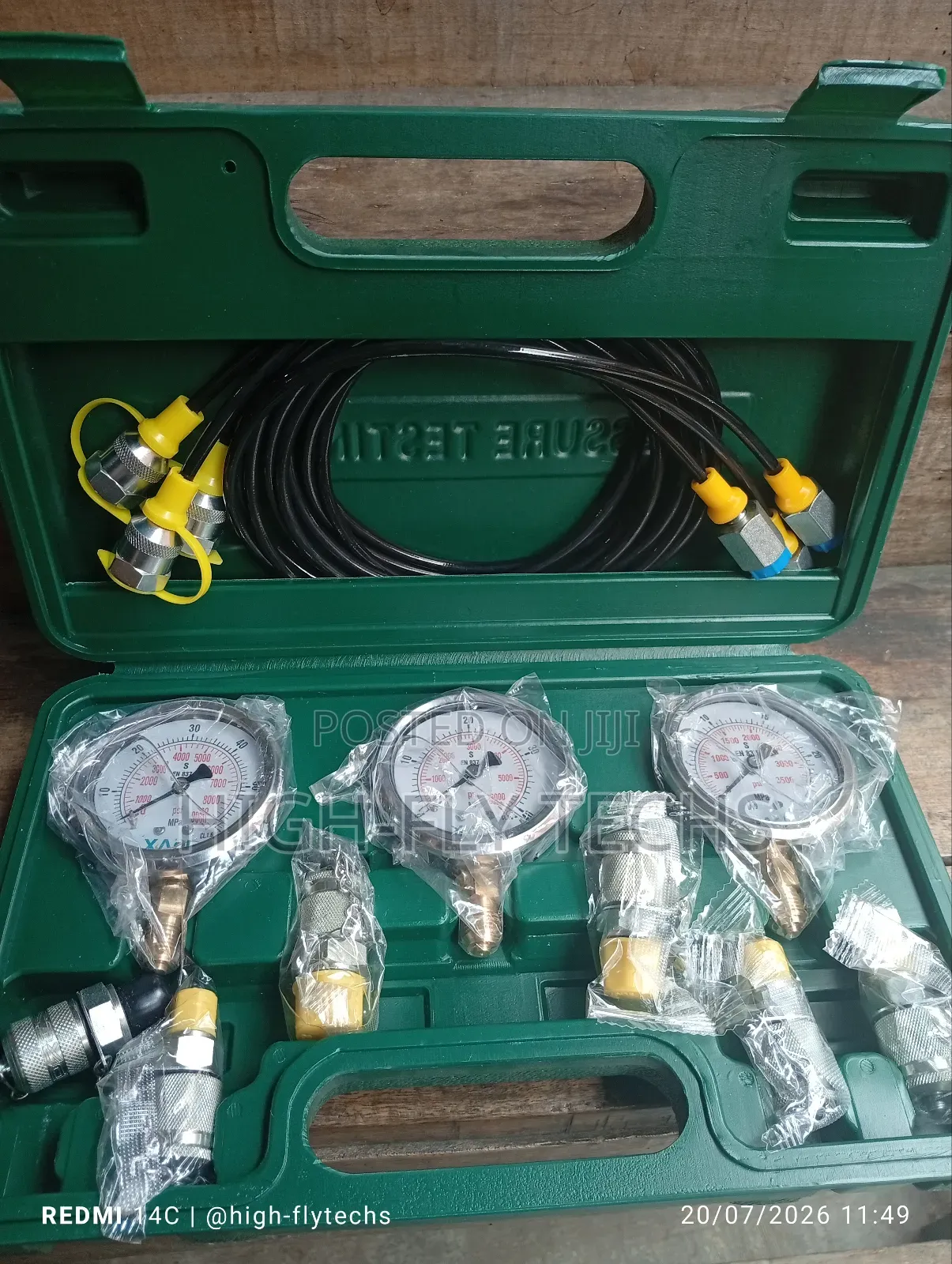 Generic Excavator Hydraulic Pressure Testing Kit