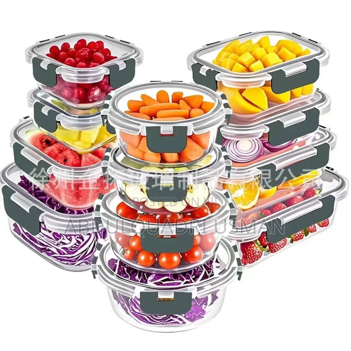 12pcs Food Glass Storage Bowl Containers