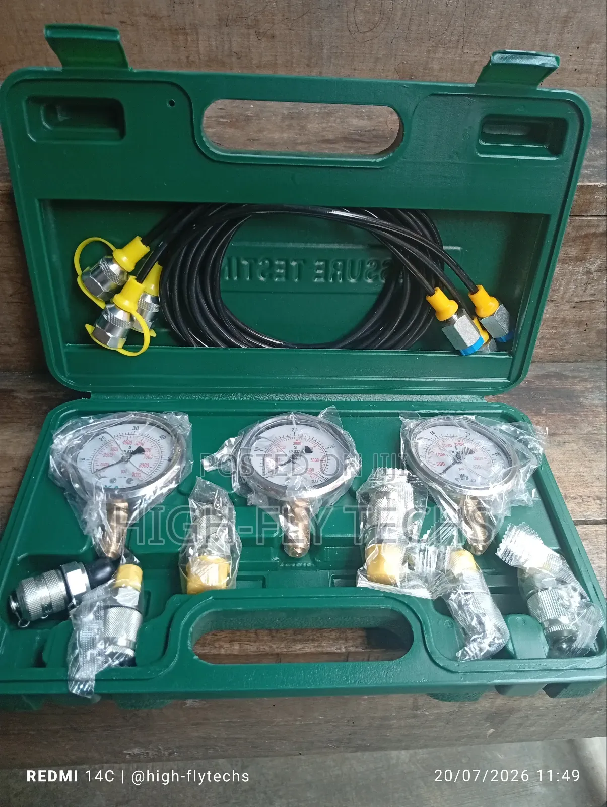 Generic Excavator Hydraulic Pressure Testing Kit