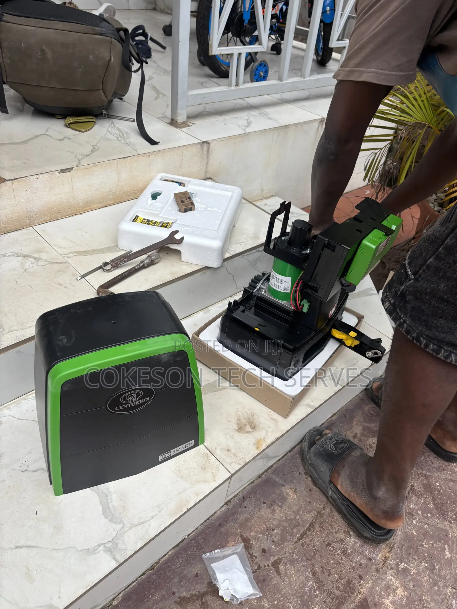 Smart Remote Control Sliding Gate Opener Installation With Sensor